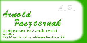arnold paszternak business card